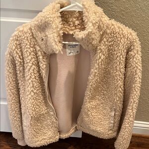 Abercrombie & Fitch Cream Fleece Jacket
